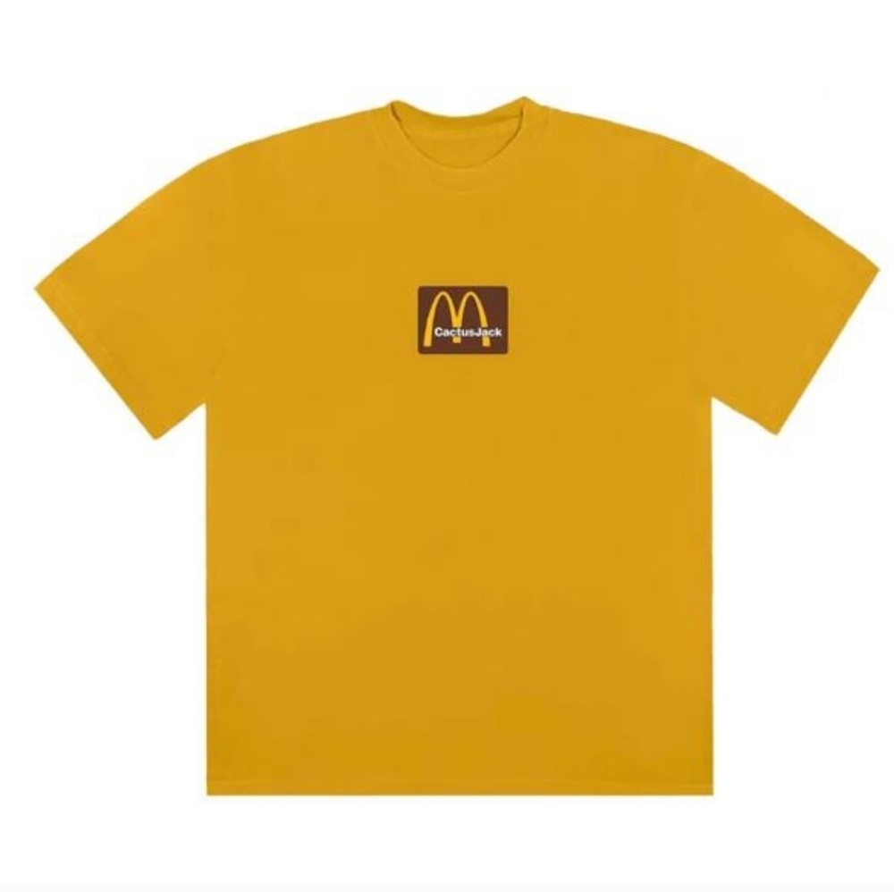 Cactus Jack by Travis Scott Sesame Inv II T-Shirt Gold NEW Size Small